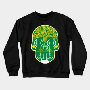 Kelly Green Oakland Sugar Skull Crewneck Sweatshirt